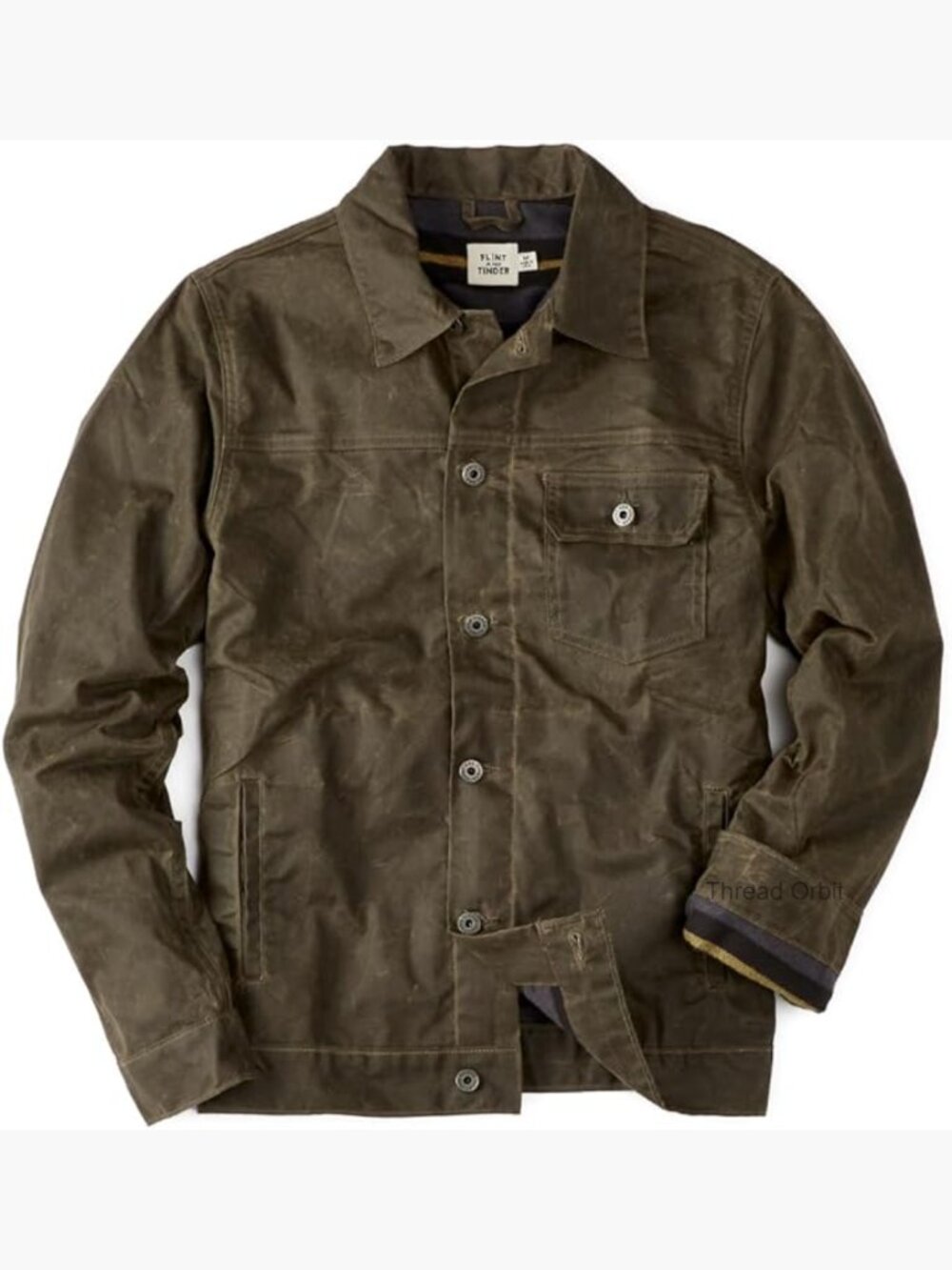 Men's Flannel-Lined Waxed Trucker Jacket, Water Resistant, USA Made